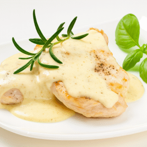 Chicken breast with Alfredo sauce