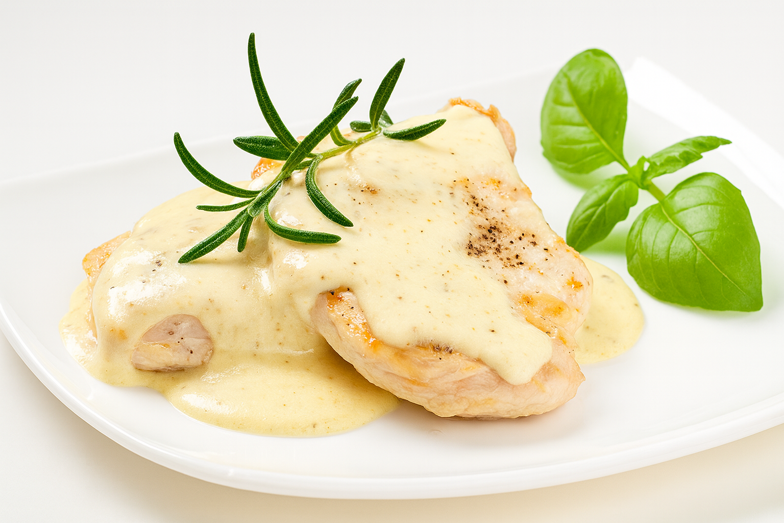 Chicken breast with Alfredo sauce
