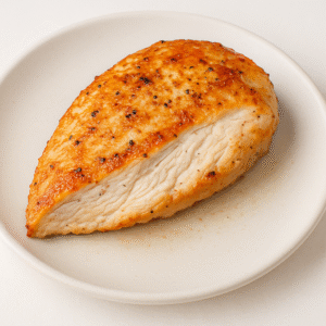 Baked chicken breast with grain salad